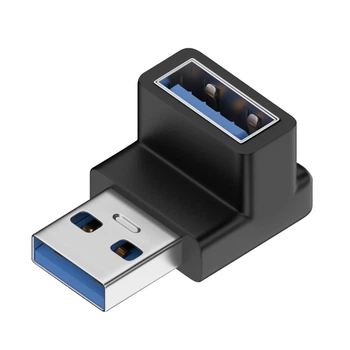 Переходник адаптер соединитель угловой USB 3.0 M/F 90 градусов (48565)