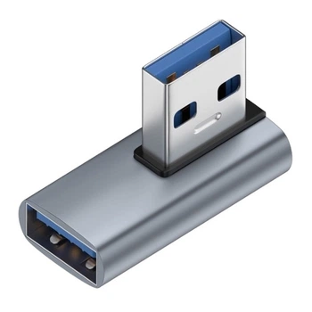 Переходник адаптер угловой USB 3.0 M/F 10Gbps Graphite (48567)