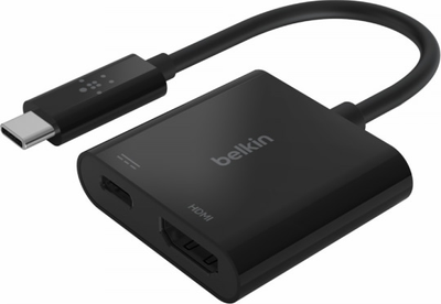 Adapter Belkin USB-C/HDMI + ładowarka BLK (60W PD) (AVC002BTBK)