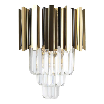 Настенный светильник Бра хрустальное Light House SRS-19032/2W золото + черный