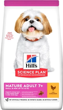 Karma sucha dla starszych psów małych ras Hill's Science Plan Canine Mature Adult Mini Dog Chicken 1,5 kg (52742282602)