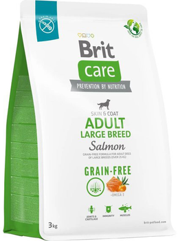 Karma sucha dla pśów dorosłych Brit care dog grain-free adult large salmon 3 kg (8595602558902)