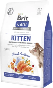 Сухий корм для кошенят Brit Care Cat GF Kitten Gentle Digestion Strong Immunity з лососем