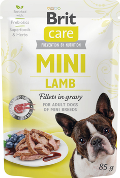 Вологий корм для собак Brit care mini pouch lamb 85 г (8595602554812)
