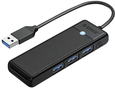 USB-хаб Orico 3 x USB-A 5 Gbps Чорний (PAPW3AT-U3-015-BK-EP)
