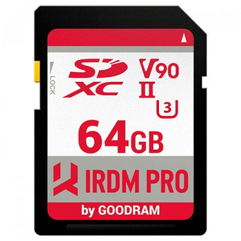 Карта памяти SD GoodRAM IRP-S9B0-0640R11 Secure Digital 64Гб IRDM PRO SDXC V90 UHS-II U3 Retail