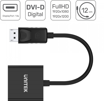 Adapter Unitek DisplayPort-DVI (Y-5118AA BOX)