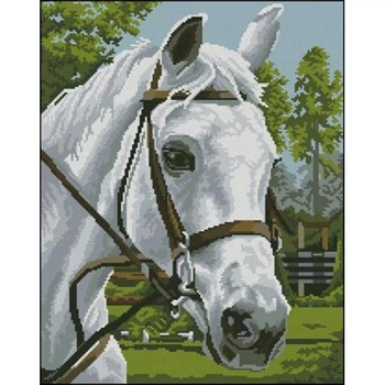Набор для вышивания крестиком Размер: 26*33 см Белый конь