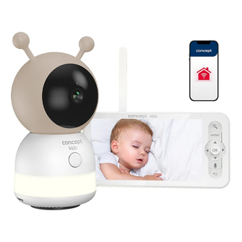 Радионяня Concept KD4010 4.5 Вт 2.4G Wi-Fi видео+мобильное приложение+ монитор Белый
