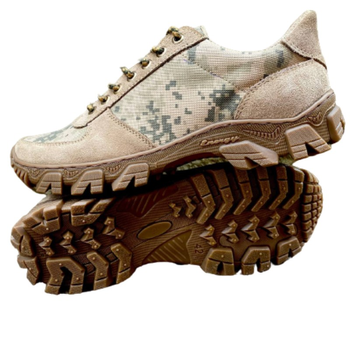 Тактические кроссовки весна/лето, Армейские кроссовки, пиксель облегченные, цвет песочный, размер 41 (105007-41)