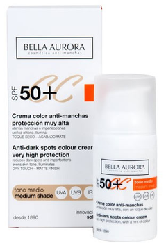 CC-krem Bella Aurora CC Anti-Spot Cream SPF50 Medium Tone 30 ml (8413400004110)