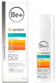 Przeciwsłoneczny żel Be+ Skinprotect Acneic Skin SPF50 50 ml (8470001903693)