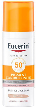 Przeciwsłoneczny krem do twarzy Eucerin Gel Cream Oil Control Colour Medium SPF50+ 50 ml (4005800287824)