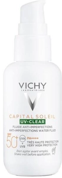 Płyn do twarzy Vichy Capital Soleil Uv Clear Fluide Anti Imperfections SPF50 + 40 ml (3337875837149)