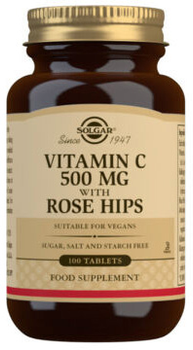 Вітамін С із шипшиною Solgar 500мг 100 таблеток (33984023802)