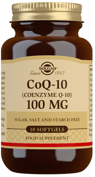 Kompleks witamin i minerałów Solgar Koenzym Q-10 100 mg 30 kapsułek (33984009479)