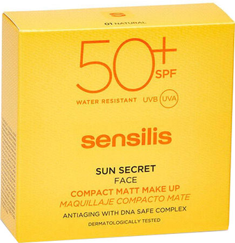 Сонцезахисний крем Sensilis Make-up Compact SPF50+ Natural Rose 10 г (8428749913702)