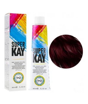 Краска для волос Super Kay Hair Color Cream 5.66 интенсивный светлый красновато-коричневый, 180 мл
