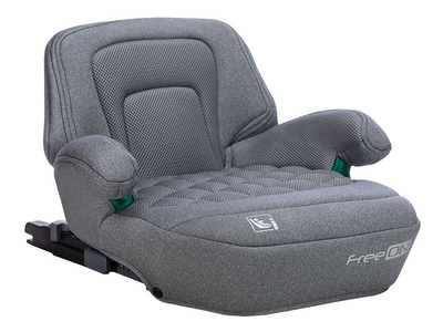 Бустер автокресло FreeON Cosmo Plus Grey Isofix 22-36 кг | Удобный бустер со спинкой серого цвета Фрееон Космо Плюс Изофикс