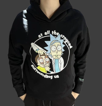 Женские худи Rick and Morty черный M размер