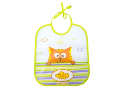 Нагрудник вологонепроникний Baby team 6+ 6503 котик