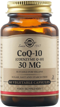 Комплекс вітамінів та мінералів Solgar Коензим Q-10 30 мг 60 капсул (33984009325)