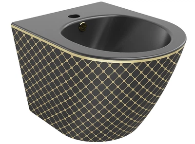 Подвесное биде MEXEN LENA BLACK MATT DIAMOND GOLD (MEX-35224879)