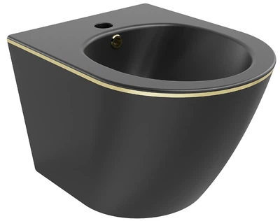 Подвесное биде MEXEN LENA BLACK MATT GOLD EDGE