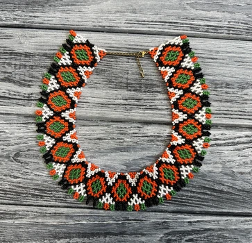 Кольє-силянка із чеського бісеру HatynkaUA Necklace намисто ручної роботи до вишиванки (SUN999_42)
