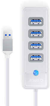 Hub USB Orico 4 x USB 3.1 Biały (PW4U-U3-015-WH-EP)