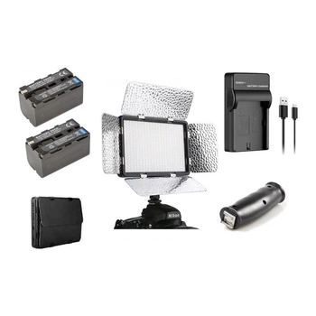 Набір накамерного світла LED-396AS (LED KingMa LED-396AS - 1, Акумулятор NP-F750 - 2, Зарядне - 1, Ручка-тримач-1)