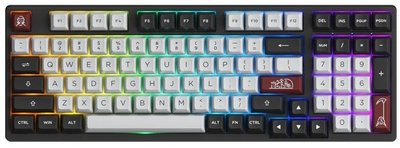 Механічна клавіатура з HOT SWAP AKKO 3098S RGB Dracula(Hotswappable) CS Silver RGB УКР/АНГЛ