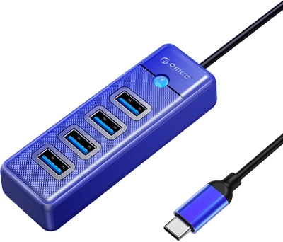 Hub USB-C Orico 4 x USB 3.1 Niebieski (PW4U-C3-015-BL-EP)