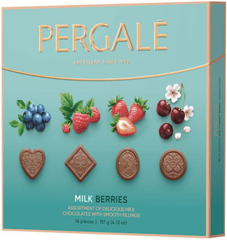 Шоколадне асорті Pergale Ягоди з молочним шоколадом 117 г (4770179998281)