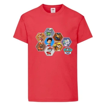Футболка дитяча Щенячий патруль (Paw Patrol) червона (puppies-6-red) розмір 104 см