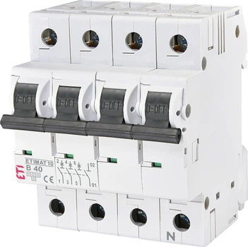 Автоматичний вимикач ETIMAT 10 3p+N В 40А (10 kA) ETI (2126720)