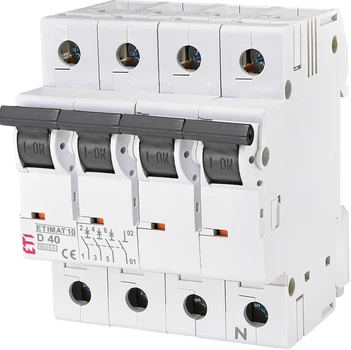 Автоматичний вимикач ETIMAT 10 3p+N D 40А (10 kA) ETI (2156720)