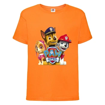 Футболка дитяча Щенячий патруль (Paw Patrol) помаранчева (puppies-orange) розмір 104 см