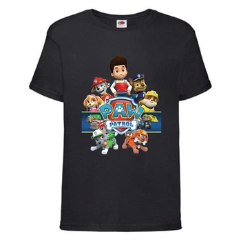 Футболка дитяча Щенячий патруль (Paw Patrol) чорна (puppies-2-black) розмір 116 см