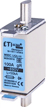 Предохранитель M000UQU-N/80A/690V gR ETI (4331027)