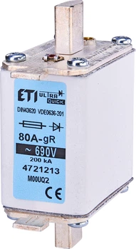 Предохранитель M000UQ2/40A/690V gR (200 kA) ETI (4721210)
