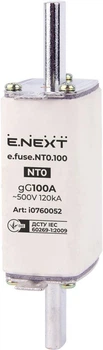 Предохранитель плавкий E.NEXT e.fuse.NT0.100, габарит 0, 100А i0760052
