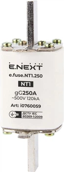 Предохранитель плавкий E.NEXT e.fuse.NT1.250, габарит 1, 250А i0760059
