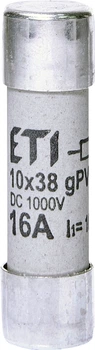 Предохранитель CH 10x38 gPV 16A 1000V (10kA) ETI (2625107)