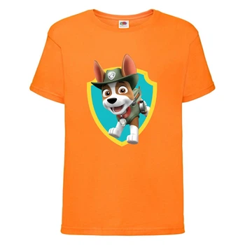 Футболка дитяча Щенячий патруль (Paw Patrol) помаранчева (tracker-orange) розмір 104 см