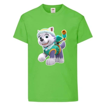 Футболка детская Щенячий патруль (Paw Patrol) светло-зеленая (everest-green) размер 104 см