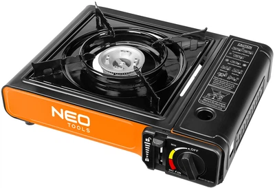 Kuchenka turystyczna NEO Tools na kartusze gazowe 2.1 kW 150g/h walizka 1.27 kg (5907558465372)