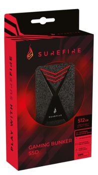Ігровий зовнішній SSD накопичувач SureFire Bunker з підсвіткою USB 3.2 Gen 1 512 ГБ (53683)