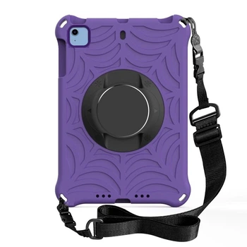 Чехол STR EVA Apple iPad Air 4 (10.9 экран) Паутинка, детский с ремнём и подставкой Purple