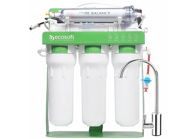 Фильтр обратного осмоса с насосом на станине Ecosoft PURE Balance 6-75, Комплект со смесителем